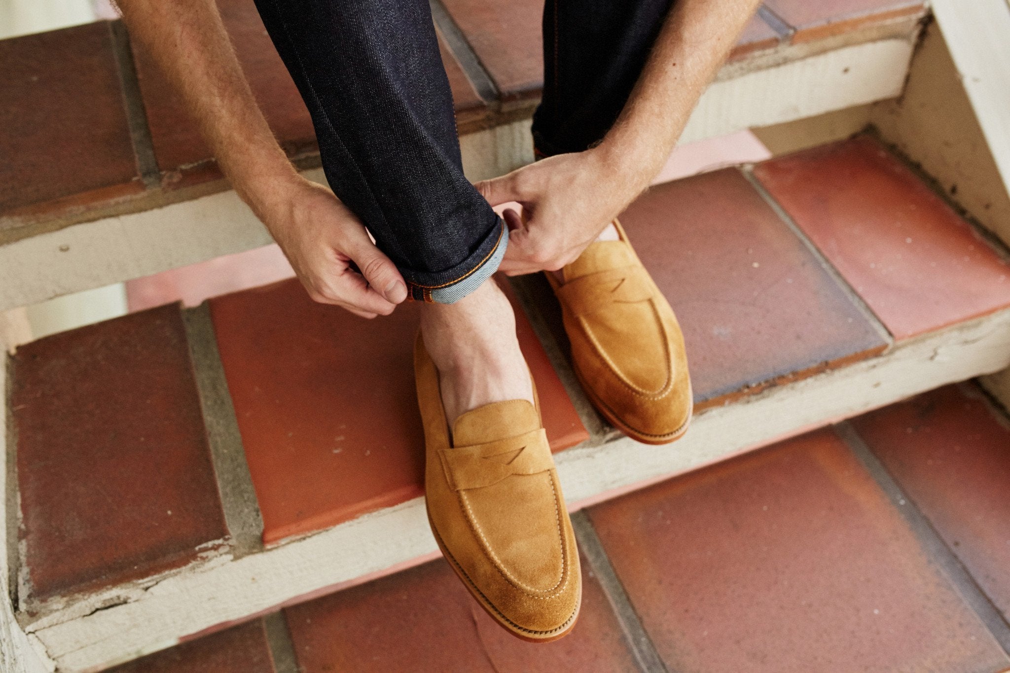 The Randall in Light Tan Suede